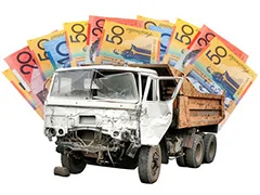 Old truck being bought for cash